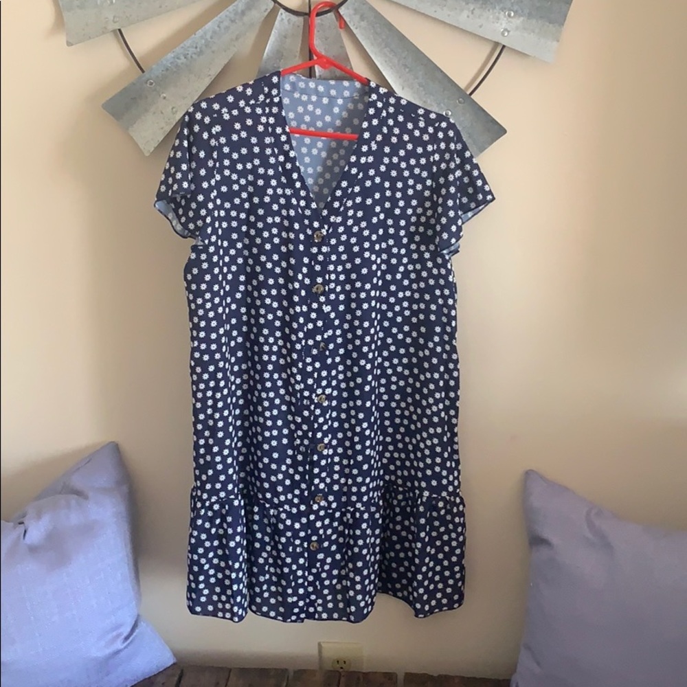 Blue shift dress size large